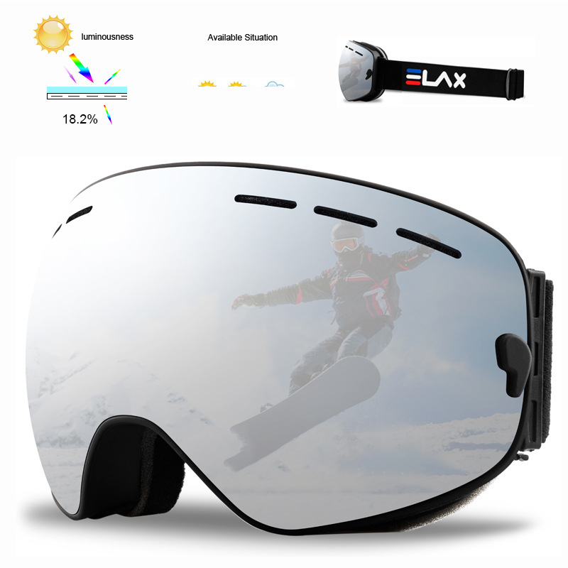 Sun glasses ELAX Double Layers Antifog Goggles Ski Glasses Men Women Cycling Sunglasses Mtb Snow Skiing Goggles Eyewear
