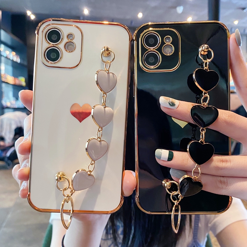 Soft Bracelet Love Heart Phone Case For iPhone 11 12 13 Pro Max XS X XR 7 8 Plus Mini SE 2020 Electroplated Bumper Back Cover
Soft Bracelet Love Heart Phone Case For iPhone 11 12 13 Pro Max XS X XR 7 8 Plus Mini SE 2020 Electroplated Bumper Back Cover