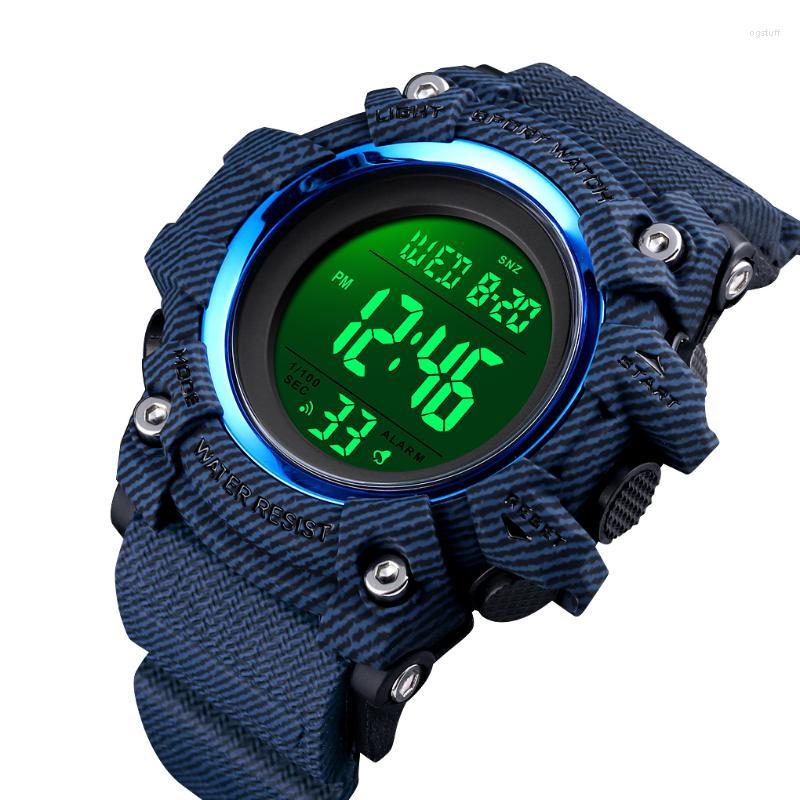 

Wristwatches Digital 50m Waterproof SKMEI Brand Stopwatch Countdown Alarm Sports Milirary Men's Watches Clock Reloj HombreWristwatches, Black