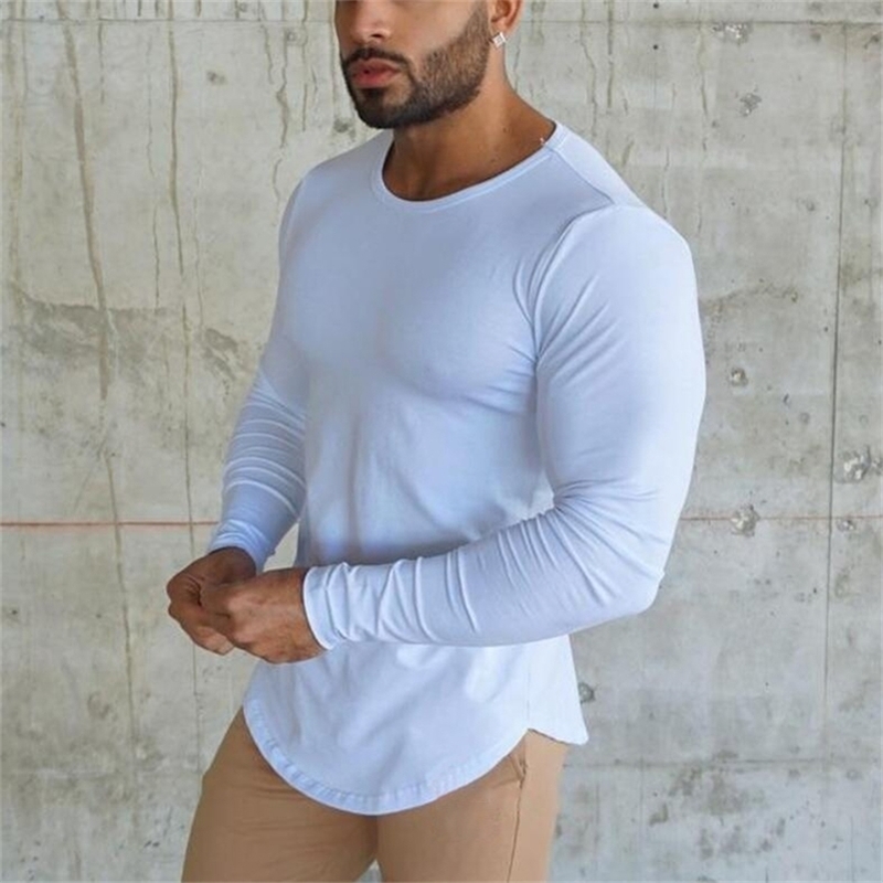 Clothing Gyms Tight tshirt Mens Fitness Tshirt homme Silm Fit Long Sleeve T shirt Male Slim fit Tshirt Autumn 201116