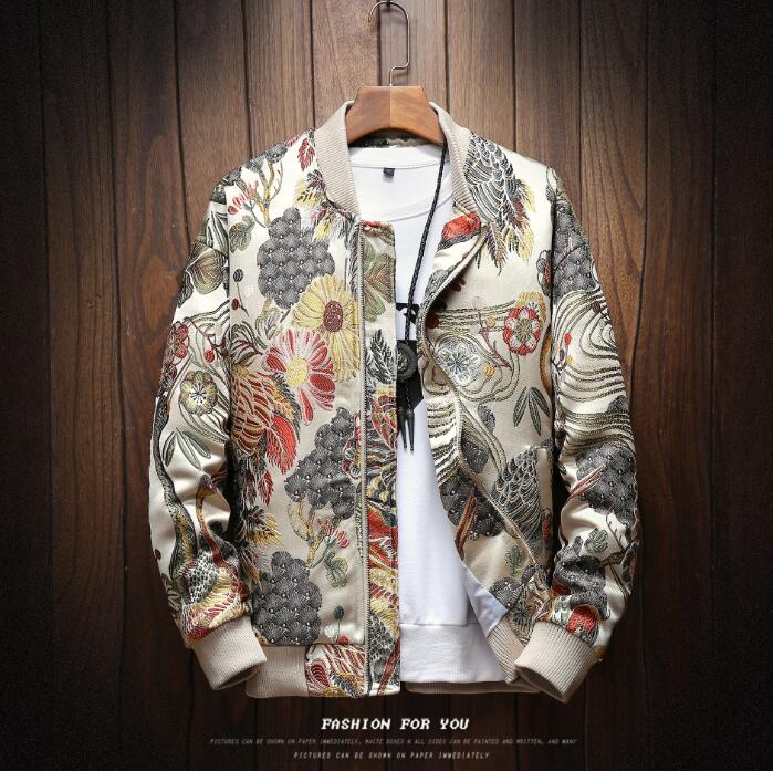 Men's Jackets Japanese Embroidery Men casual Jacket Coat Man Hip Hop Streetwear Male Coat Bomber Clothes Spring Autumn, White
Men's Jackets Japanese Embroidery Men casual Jacket Coat Man Hip Hop Streetwear Male Coat Bomber Clothes Spring Autumn, White