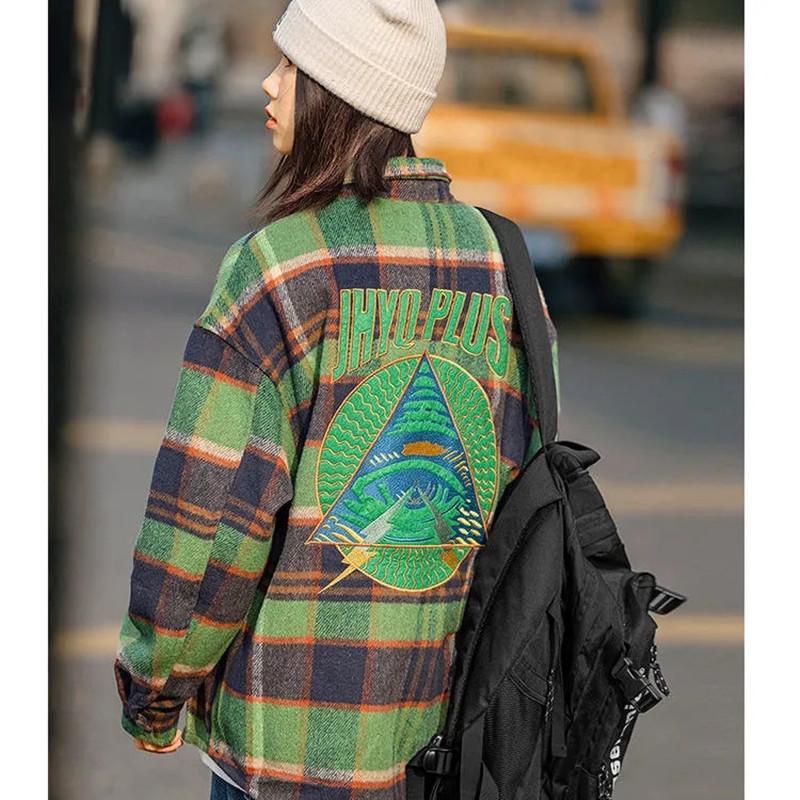 Men's Casual Shirts Men's Japanese Woolen Shirt Street Hip-hop Retro Plaid Long-sleeved Spring Tide Brand Harajuku Fashion Couple TopsMe, Green
Men's Casual Shirts Men's Japanese Woolen Shirt Street Hip-hop Retro Plaid Long-sleeved Spring Tide Brand Harajuku Fashion Couple TopsMe, Green