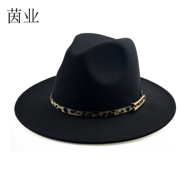 Woolen Top Hat Leopard Print Belt Flat Brim Felt Cap Mens and Womens Autumn and Winter Big Brim Felt British Jazz Top Hat, Red
Woolen Top Hat Leopard Print Belt Flat Brim Felt Cap Mens and Womens Autumn and Winter Big Brim Felt British Jazz Top Hat, Red