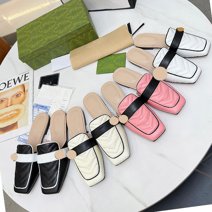 Summer Beach Casual Shoes slippers classic Designer Lazy Flat Baotou Flip flops leather lady Slides Suede letter women shoess cowhide, Black
Summer Beach Casual Shoes slippers classic Designer Lazy Flat Baotou Flip flops leather lady Slides Suede letter women shoess cowhide, Black