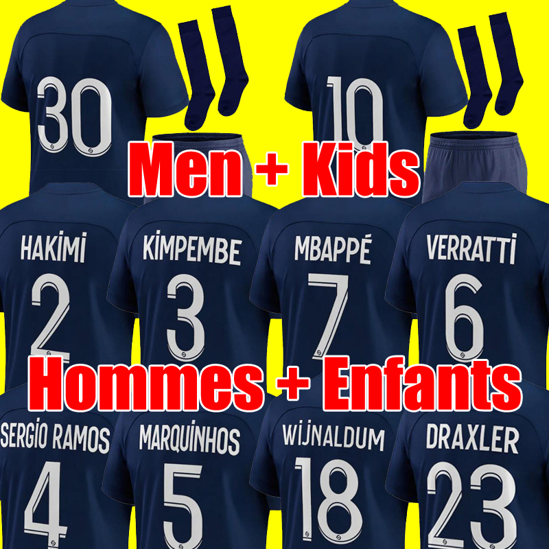 PLAYER 30 10 MBAPPE 7 HAKIMI SERGIO RAMOS WIJNALDUM psGS soccer jerseys 21 22 23 Maillots football shirt 2022 2023 men kids kit sets uniform enfants, Men home 2023
PLAYER 30 10 MBAPPE 7 HAKIMI SERGIO RAMOS WIJNALDUM psGS soccer jerseys 21 22 23 Maillots football shirt 2022 2023 men kids kit sets uniform enfants, Men home 2023