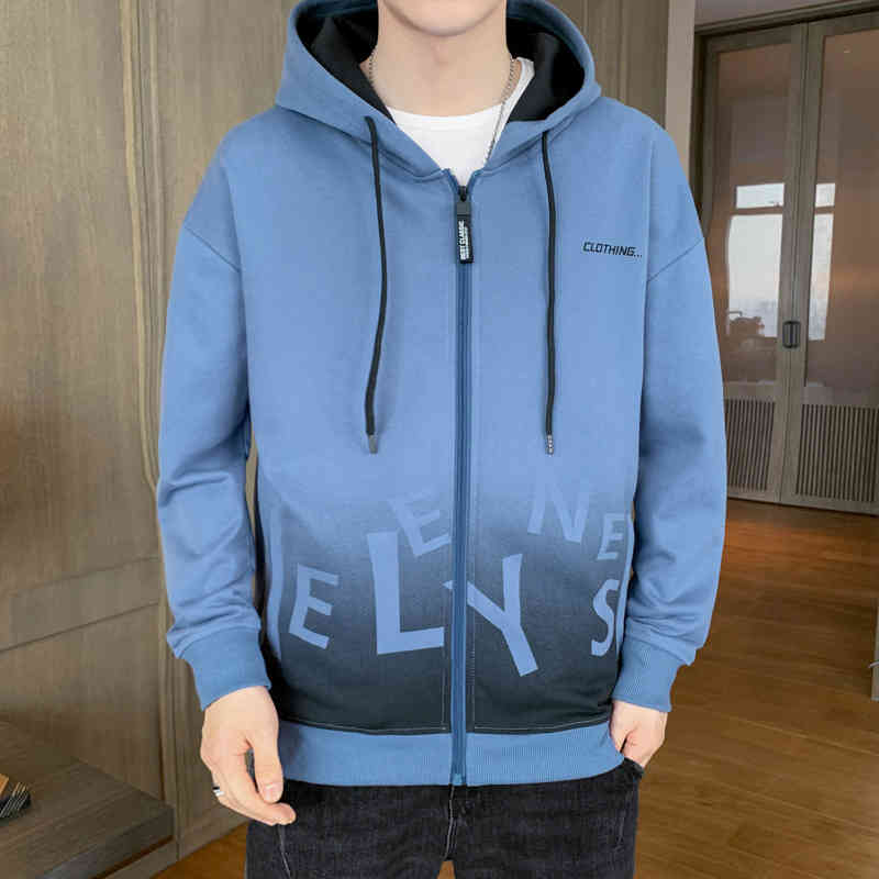 Spring and Autumn Men's Hooded Sweater Korean Fashion Trend Cardigan Long Sleeve Casual Coat Youth Wear, 6922 sea blue
Spring and Autumn Men's Hooded Sweater Korean Fashion Trend Cardigan Long Sleeve Casual Coat Youth Wear, 6922 sea blue