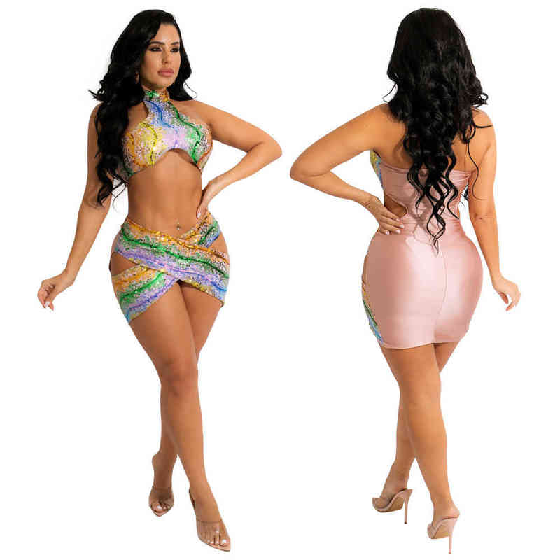 Zoctuo Dress For Women Multicolor Sparkly Mini Dresses Sexy Birthday Party Night Clubwear Hollow Out Halter Bodycon Vestido Gown Y220401
Zoctuo Dress For Women Multicolor Sparkly Mini Dresses Sexy Birthday Party Night Clubwear Hollow Out Halter Bodycon Vestido Gown Y220401
