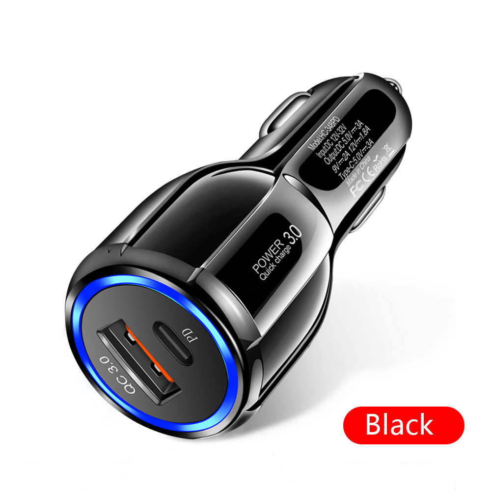30W Fast Quick Charging PD USB-C QC3.0 Type C Car Charger Auto Power Adapters For Ipad Iphone 12 13 14 Pro Max Samsung Lg chargers