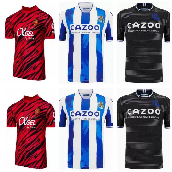 22 23 RCD Mallorca Soccer Jersey Real Sociedad Merino OYARZABAL Isak GuridiHome 2022 Murillo Lago Jonior Merveil Cufre Raillo Camisa de Uniforme de uniform, Real sociedad away
22 23 RCD Mallorca Soccer Jersey Real Sociedad Merino OYARZABAL Isak GuridiHome 2022 Murillo Lago Jonior Merveil Cufre Raillo Camisa de Uniforme de uniform, Real sociedad away