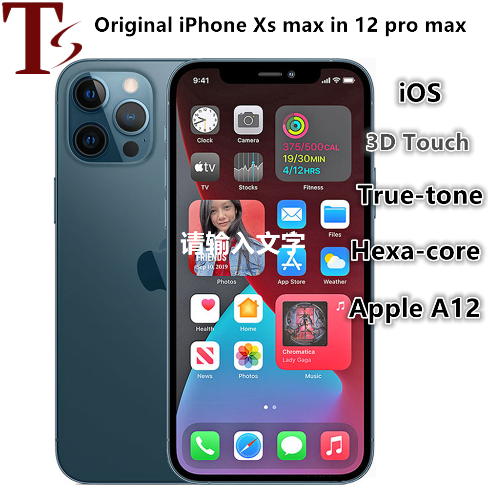 Apple Original iphone Xsmax in 12 pro Max style phone Unlocked with 12promax box&Camera appearance 4G RAM 256GB ROM iOS, Blue
Apple Original iphone Xsmax in 12 pro Max style phone Unlocked with 12promax box&Camera appearance 4G RAM 256GB ROM iOS, Blue