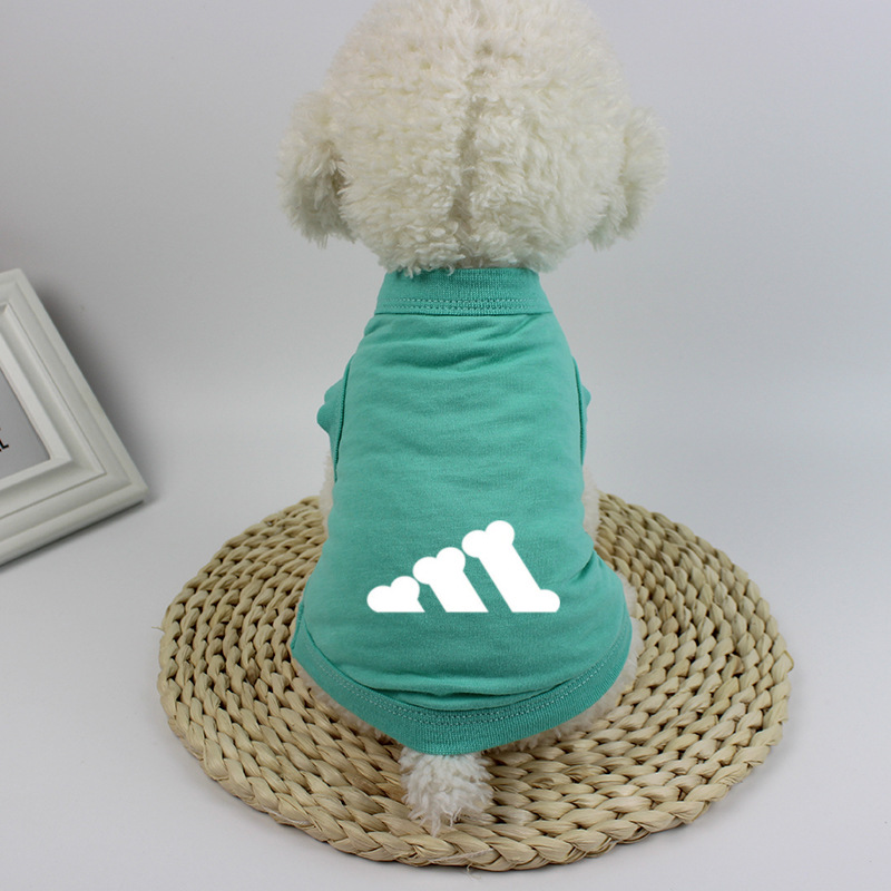 free shipping Summer T-shirt Designer Pet Clothes Cotton Dog Apparel Sunshade Breathable Vests Shirt for Small Medium Large Dogs Wholesale A333