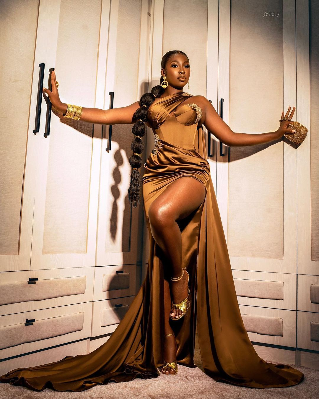 2022 Plus Size Arabic Aso Ebi Brown Mermaid Sexy Prom Dresses Beaded Crystals Evening Formal Party Second Reception Birthday Engagement Bridesmaid Gow