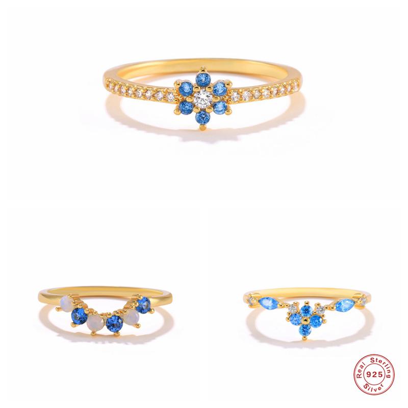 Cluster Rings 925 Sterling Silver Transparent Blue White Zircon Flower Ring For Women Wedding Engagement Party Jewelry AccessoriesClust
Cluster Rings 925 Sterling Silver Transparent Blue White Zircon Flower Ring For Women Wedding Engagement Party Jewelry AccessoriesClust
