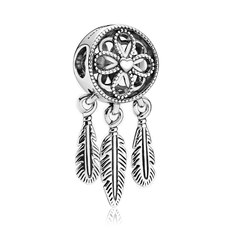 New Popular 925 Sterling Silver European I Love You Mom Feather Home DIY Beads For S925 Snake Charm Silver Bracelet Women Jewelry Gift Accessories