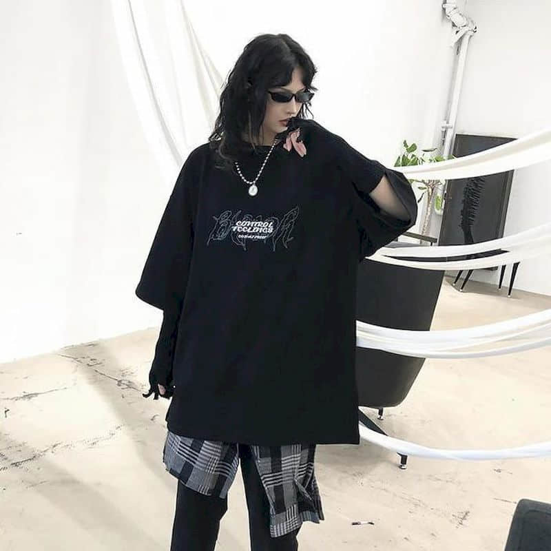 Women T Shirt Male Female Clothes Dark Graffiti Rose T-shirt Loose Funeral Print Short-sleeved Couple Summer Tops Korean 220328