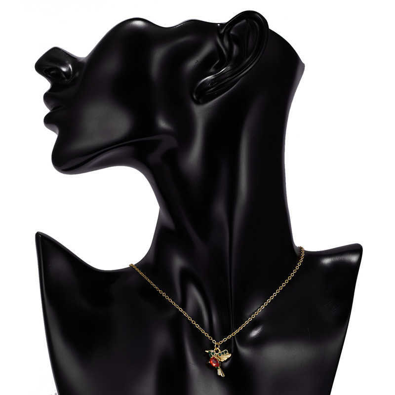 Cute New Necklace Hummingbird Birds Women Pendant Gold Color Clavicle Chain Fashion Choker Girls Party Jewelry