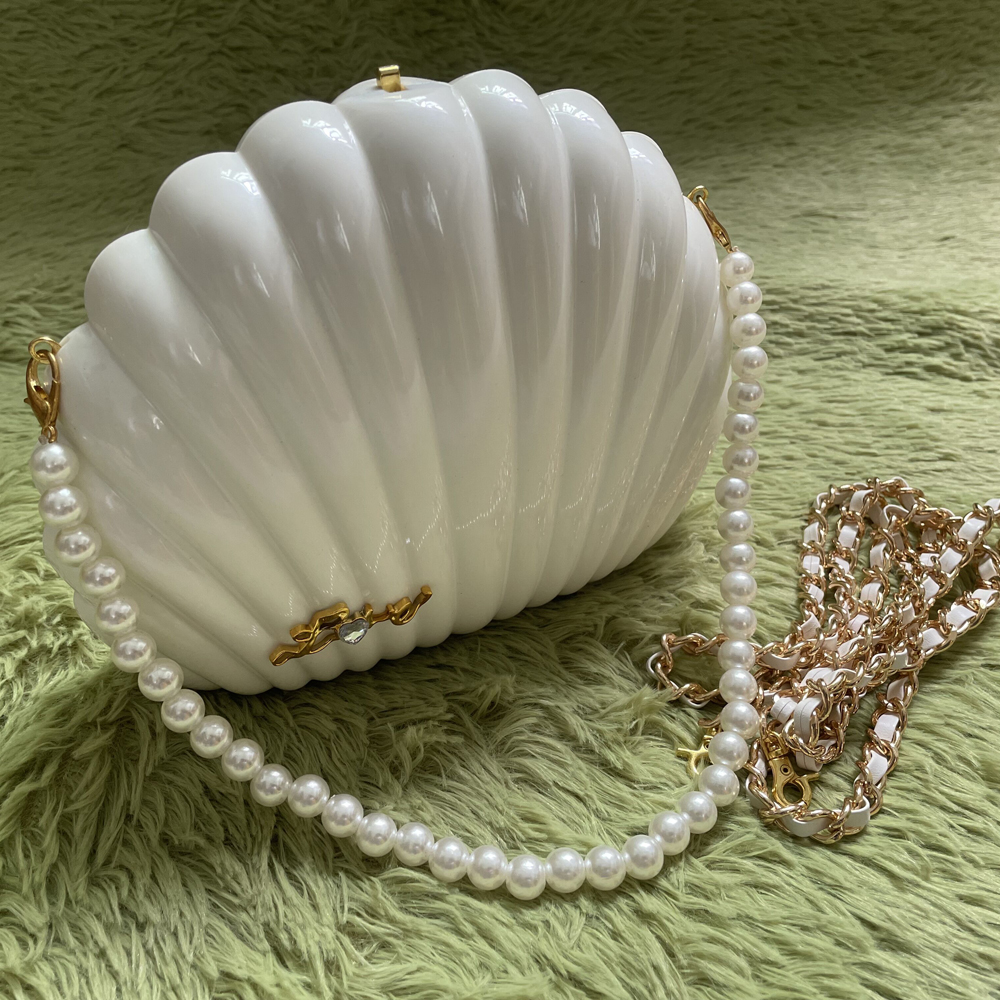 Classic Women Shell Pouch Box Clutch Wallets elegant Lady Evening bags Mobile Phone bag Large Capacity Shoulder Chest Pack Tote Chains Storage box