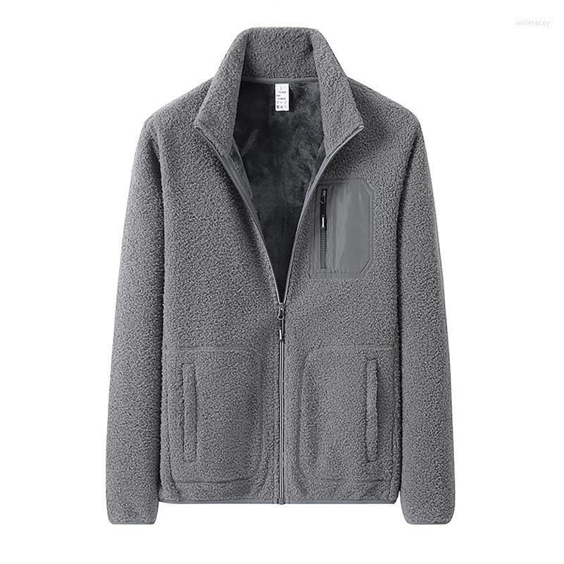Men's Wool & Blends Autumn And Winter Coat Fleece Solid Color Plush Warm Pocket Zipper Large Size Windproof Sweater Casual Jacket Thermal Vi
Men's Wool & Blends Autumn And Winter Coat Fleece Solid Color Plush Warm Pocket Zipper Large Size Windproof Sweater Casual Jacket Thermal Vi