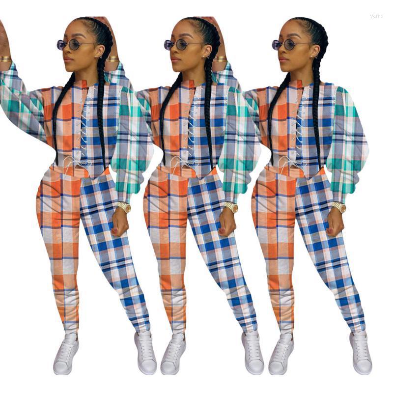 Two Piece Set Women Long Sleeve Harajuku Plaid Shirt Trousers Matching Sets Fashion Outfits Streetwear Wholesale Drop Women' Tracksuits, Multi
Two Piece Set Women Long Sleeve Harajuku Plaid Shirt Trousers Matching Sets Fashion Outfits Streetwear Wholesale Drop Women' Tracksuits, Multi