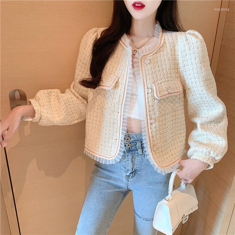 Women's Jackets Autumn Short Cardigan Coat Round Neck Lace Bubble Sleeve Top Fashion Casaco Feminino Jaket Women Chaqueta Reflectante Mujer, Beige
Women's Jackets Autumn Short Cardigan Coat Round Neck Lace Bubble Sleeve Top Fashion Casaco Feminino Jaket Women Chaqueta Reflectante Mujer, Beige