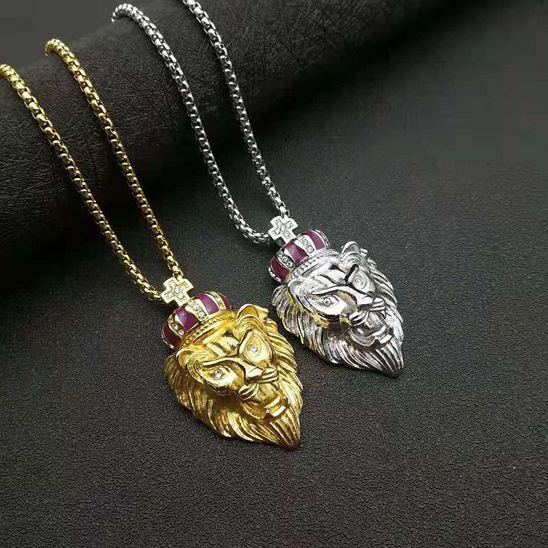 Pendant Necklaces Hip Hop Bling Iced Out Rhinestones Gold Stainless Steel Cross Crown Lion Pendants Necklace For Men Rapper JewelryPendant
Pendant Necklaces Hip Hop Bling Iced Out Rhinestones Gold Stainless Steel Cross Crown Lion Pendants Necklace For Men Rapper JewelryPendant