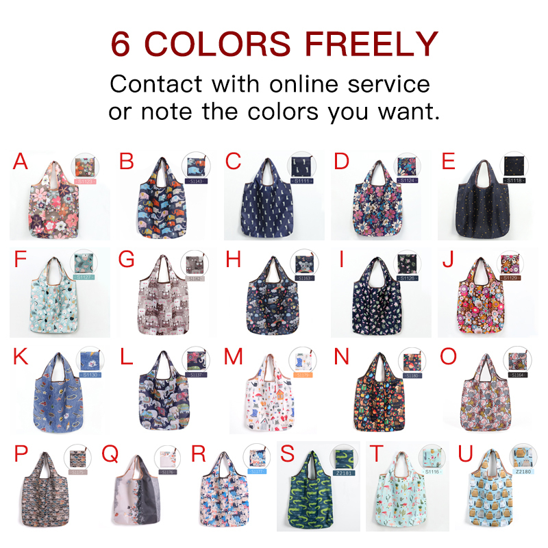 6 PCS Set Eco-Friendly Reusable Grocery Foldable Shopping Bag Small Size Premium Quality Heavy Duty Tote Bag With Handle CX220325