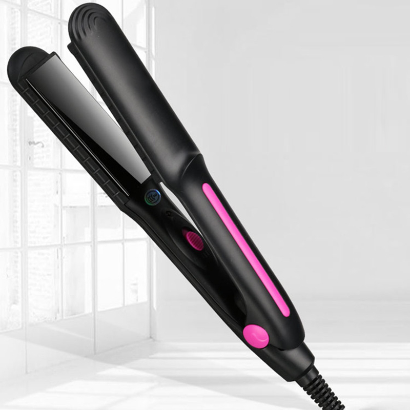 Hair Straightener Temperature Adjustment Tourmaline Ionic Flat Iron Widen Panel Ceramic Heating Plate Salon Styling Tool 220623