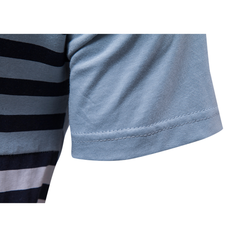 AIOPESON Striped Cotton Men Tshirt Oneck Short Sleeve Slim Fit T Shirt for Men Patchwork Tops Tees Summer Mens Clothing 220704wtt