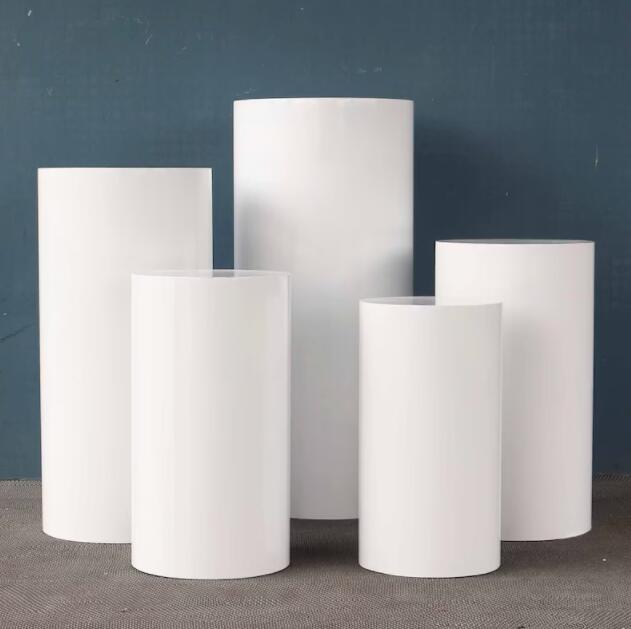 Wedding Props Cylindrical Dessert Table Birthday Party Sign-in Area Decoration Round Cake Stand Wedding Decoration Iron Art Cylinder
