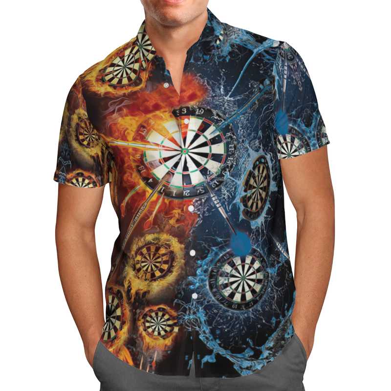 Men's Casual Shirts Darts Print Short Sleeve For Men Loose Cardigan Button Shirt Plus Size Hawaiian Style Summer 2022 Ventilated Shirt-225, White;black
Men's Casual Shirts Darts Print Short Sleeve For Men Loose Cardigan Button Shirt Plus Size Hawaiian Style Summer 2022 Ventilated Shirt-225, White;black
