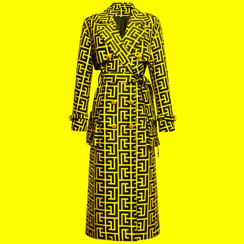 Women' Trench Coats Casual European And American Print Belted Double-sided Hepburn Coat Temperament Commuter High-end Mid-length CoatWomen, Black
Women' Trench Coats Casual European And American Print Belted Double-sided Hepburn Coat Temperament Commuter High-end Mid-length CoatWomen, Black
