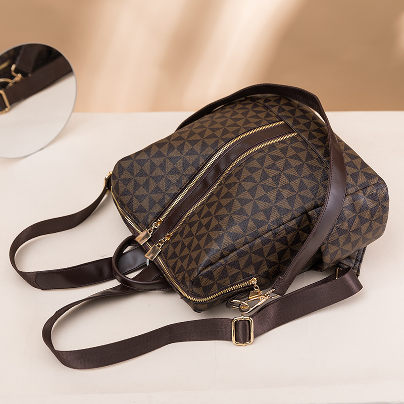 wholesale fashion retro printed backpacks simple contrast leather backpack vertical large street trend plaid handbag elegant color matching leathers shoulder ba, Black2-67
wholesale fashion retro printed backpacks simple contrast leather backpack vertical large street trend plaid handbag elegant color matching leathers shoulder ba, Black2-67