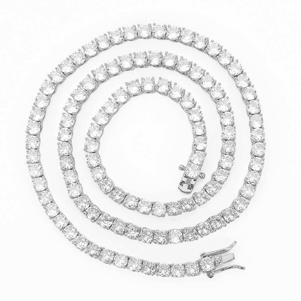 Tennis Chain Hip Hop Jewelry Zirconia Stones Necklace women men 3mm 4mm 5mm 6mm Gold and Sier Iced Out Necklaces