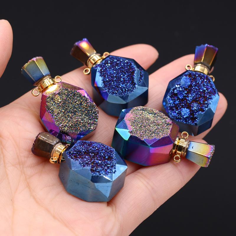 Pendant Necklaces Natural Stone Perfume Bottle Color Plated Druzys Women Essential Oil Diffuser Jewerly Necklace MakingPendant
Pendant Necklaces Natural Stone Perfume Bottle Color Plated Druzys Women Essential Oil Diffuser Jewerly Necklace MakingPendant