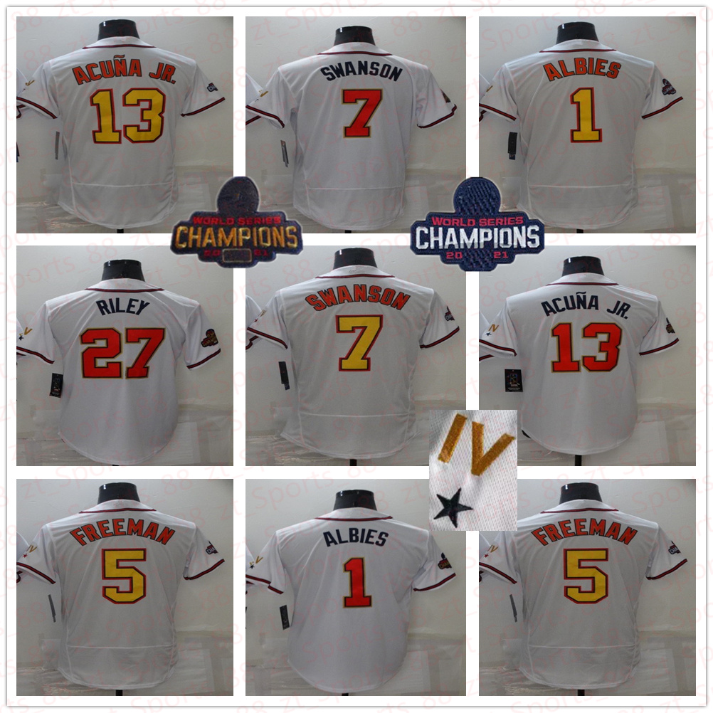 2022 Men Women Youth WS Gold Program 13 Ronald Acuna Jr. Jersey Matt Olson Dansby Swanson Deion Sanders Austin Riley Brave Ozzie Albies Jones Baseball Jerseys, As shown in illustration
2022 Men Women Youth WS Gold Program 13 Ronald Acuna Jr. Jersey Matt Olson Dansby Swanson Deion Sanders Austin Riley Brave Ozzie Albies Jones Baseball Jerseys, As shown in illustration