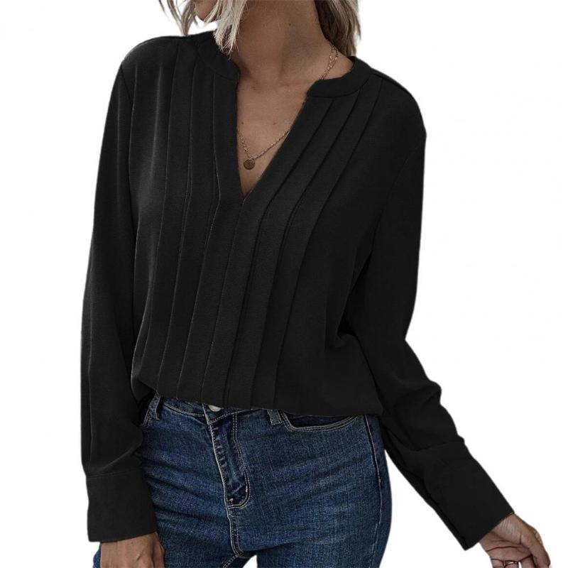 Women' Blouses & Shirts Solid Color Womens Pleated For Women Fashion 2022 Long Sleeve V-neck Loose Shirt Office Elegant Female Tops Pink Xl, Beige
Women' Blouses & Shirts Solid Color Womens Pleated For Women Fashion 2022 Long Sleeve V-neck Loose Shirt Office Elegant Female Tops Pink Xl, Beige