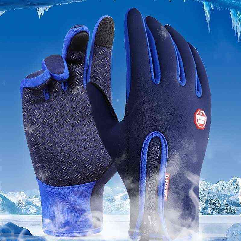 Winter Gloves Mens Touch Screen Waterproof Windproof Skiing Cold Gloves Women039s Warm Fashion Ourdoor Sports Riding Zipper Glo T220815