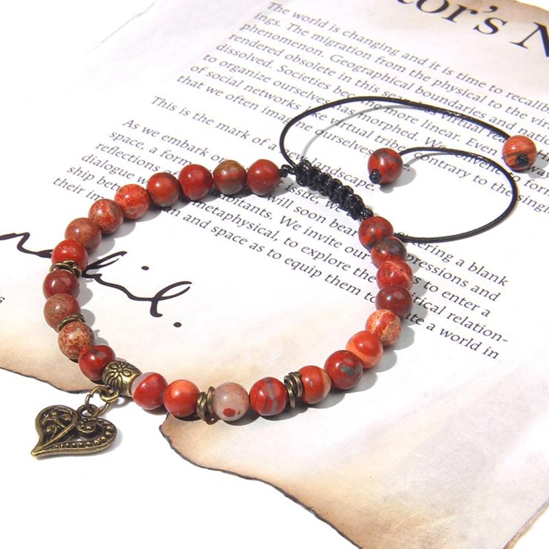 Charm Bracelets Heart Bracelet 6MM Natural Stone Adjustable Rope Braided For Women Men Handmade Vintage Wristbands Jewelry Gift
Charm Bracelets Heart Bracelet 6MM Natural Stone Adjustable Rope Braided For Women Men Handmade Vintage Wristbands Jewelry Gift