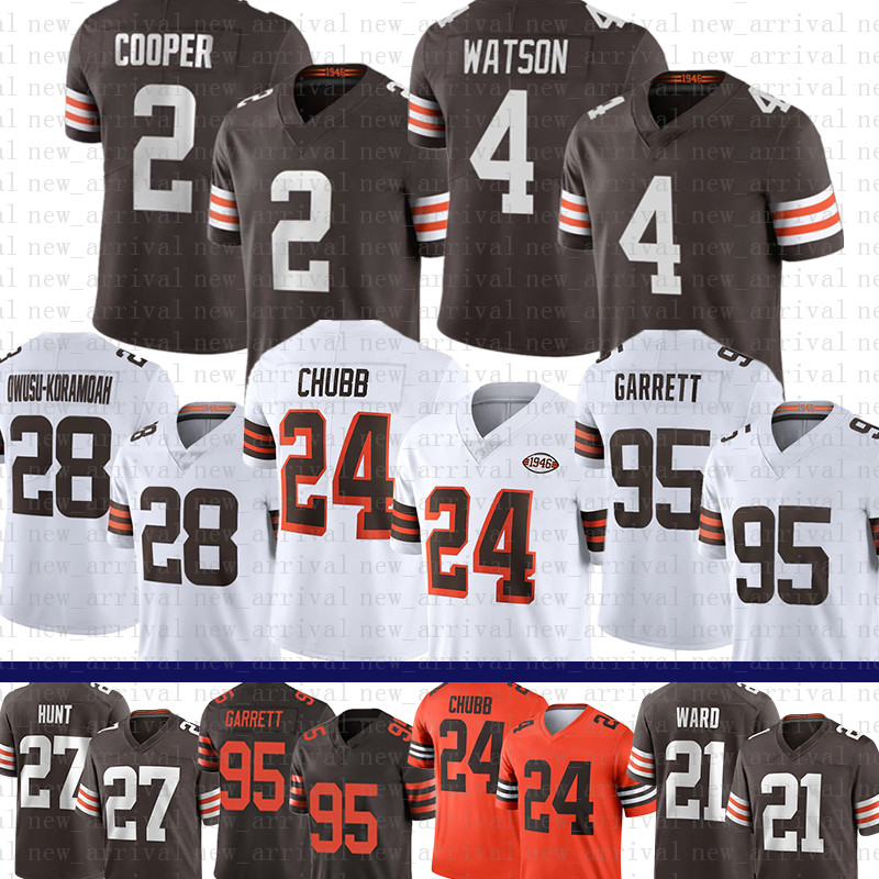 4 Deshaun Watson Amari Cooper Brown Football Jersey Nick Chubb Myles Garrett Kareem Hunt Denzel Ward Greg Newsome II Jeremiah Owusu-Koramoah Jadeveon Clowney Njoku, Mens-b l
4 Deshaun Watson Amari Cooper Brown Football Jersey Nick Chubb Myles Garrett Kareem Hunt Denzel Ward Greg Newsome II Jeremiah Owusu-Koramoah Jadeveon Clowney Njoku, Mens-b l