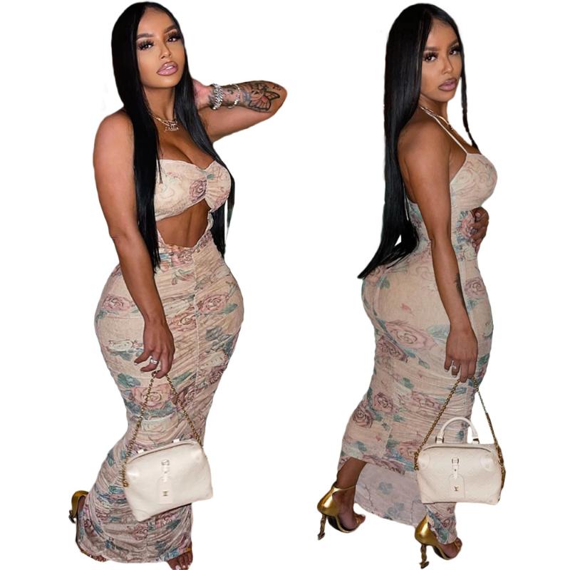 Casual Dresses Woman Halter Midi Dress Floral Printed Sleeveless Hollow Out Fold Bodycon -2XL JZH8110Casual, Multicolor
Casual Dresses Woman Halter Midi Dress Floral Printed Sleeveless Hollow Out Fold Bodycon -2XL JZH8110Casual, Multicolor