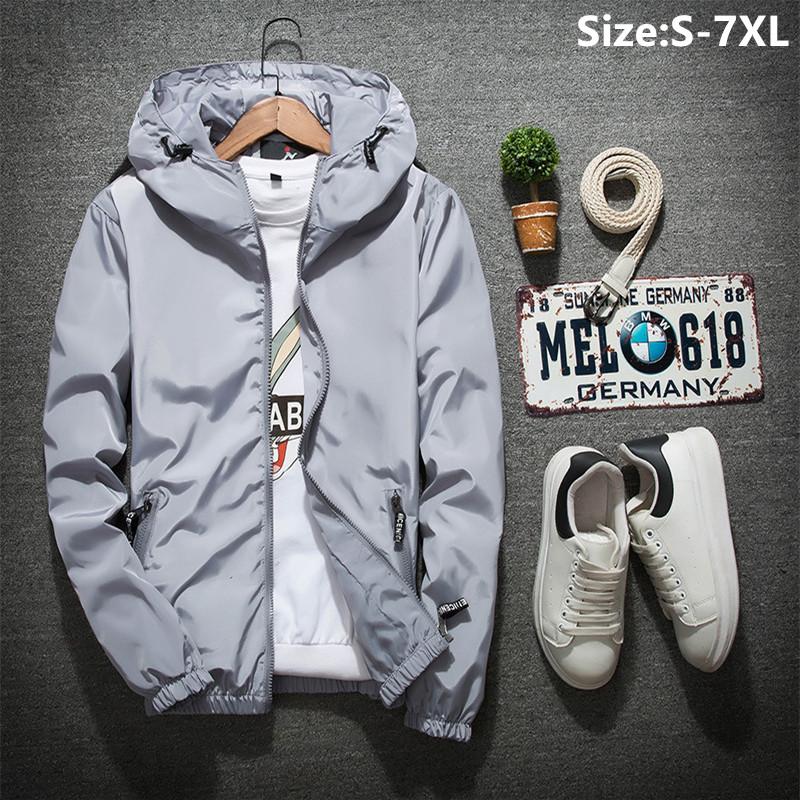 Men' Jackets 7XL 6XL 5XL Hoodie Bomber Jacket Oversized Men Windbreaker Students Casual Plus Hat Clothes Spring Autumn Black Red White Coat, White color 
Men' Jackets 7XL 6XL 5XL Hoodie Bomber Jacket Oversized Men Windbreaker Students Casual Plus Hat Clothes Spring Autumn Black Red White Coat, White color