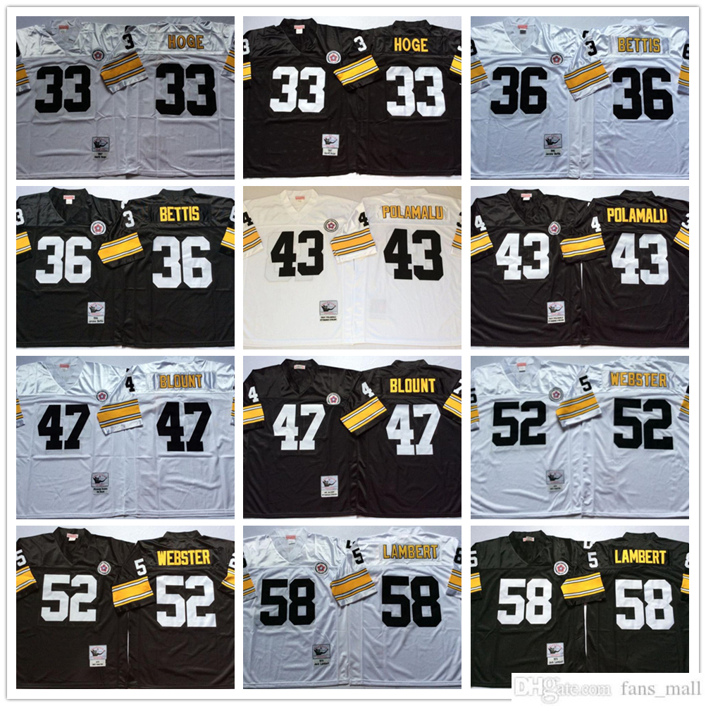 NCAA 75th Mitchell and Ness Vintage Football 36 Jerome Bettis Jerseys Retro Stitched 43 Troy Polamalu 58 Jack Lambert 33 Merril Hoge Mel Blount Mike Webster Jersey, Same as picture
NCAA 75th Mitchell and Ness Vintage Football 36 Jerome Bettis Jerseys Retro Stitched 43 Troy Polamalu 58 Jack Lambert 33 Merril Hoge Mel Blount Mike Webster Jersey, Same as picture