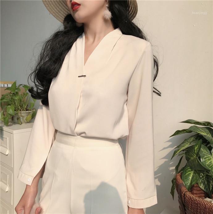 Shirt Women Spring 2022 Korean Fashion Brief Style V Neck Long Sleeve White Blouse Work Office Ladies Tops Blusas Mujer T299 Women's Blouses, Beige
Shirt Women Spring 2022 Korean Fashion Brief Style V Neck Long Sleeve White Blouse Work Office Ladies Tops Blusas Mujer T299 Women's Blouses, Beige