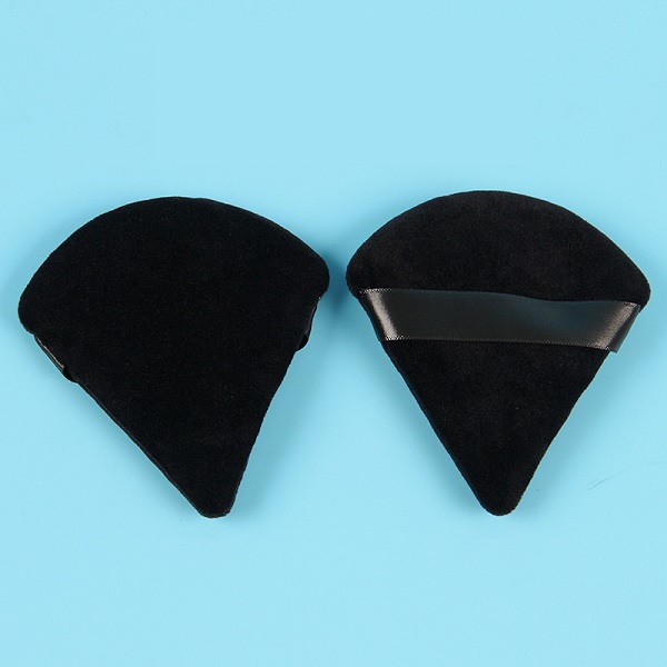 Makeup tools Powder Puff Soft Triangle Puffs Cosmetic Foundation Wedge Shape Velour Body Face with Strap Make up Sponges size is 70x65x12mm