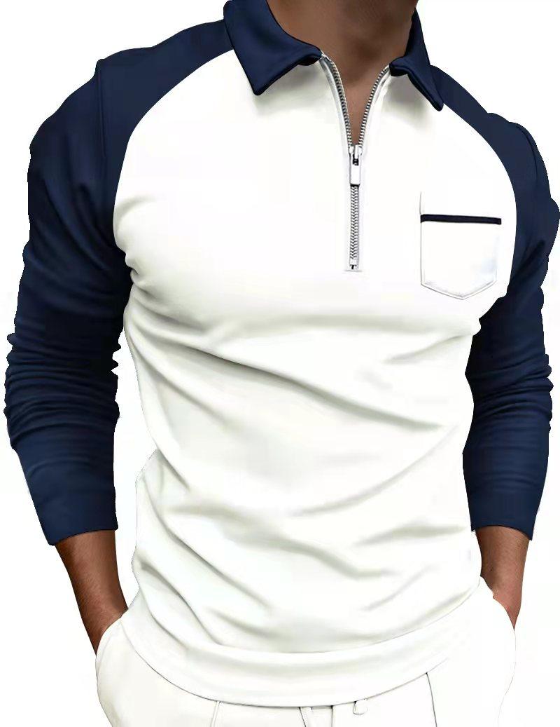 Men's Polos Men Shirts Autumn Fashion Patchwork Casual Turn-down Collar Zipper Design Long Sleeve Tops Harajuku Mens' StreetwearMen's Me, Cspls-15
Men's Polos Men Shirts Autumn Fashion Patchwork Casual Turn-down Collar Zipper Design Long Sleeve Tops Harajuku Mens' StreetwearMen's Me, Cspls-15