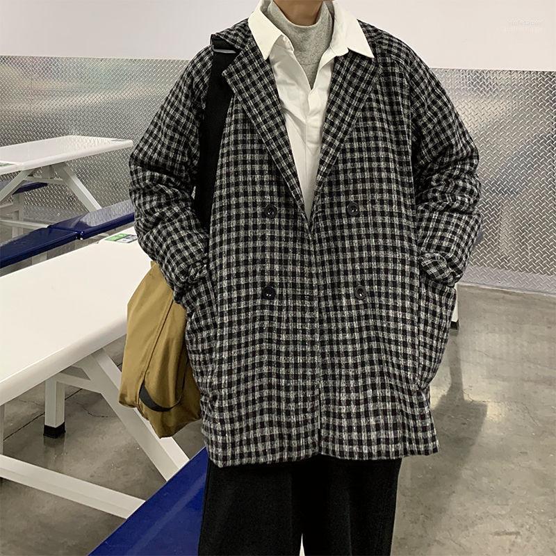 Men's Wool & Blends Autumn Plaid Woolen Coat Men Warm Fashion Casual Cloth Jacket Korean Loose Oversized Short Mens Overcoat -2XL Viol22, Black
Men's Wool & Blends Autumn Plaid Woolen Coat Men Warm Fashion Casual Cloth Jacket Korean Loose Oversized Short Mens Overcoat -2XL Viol22, Black