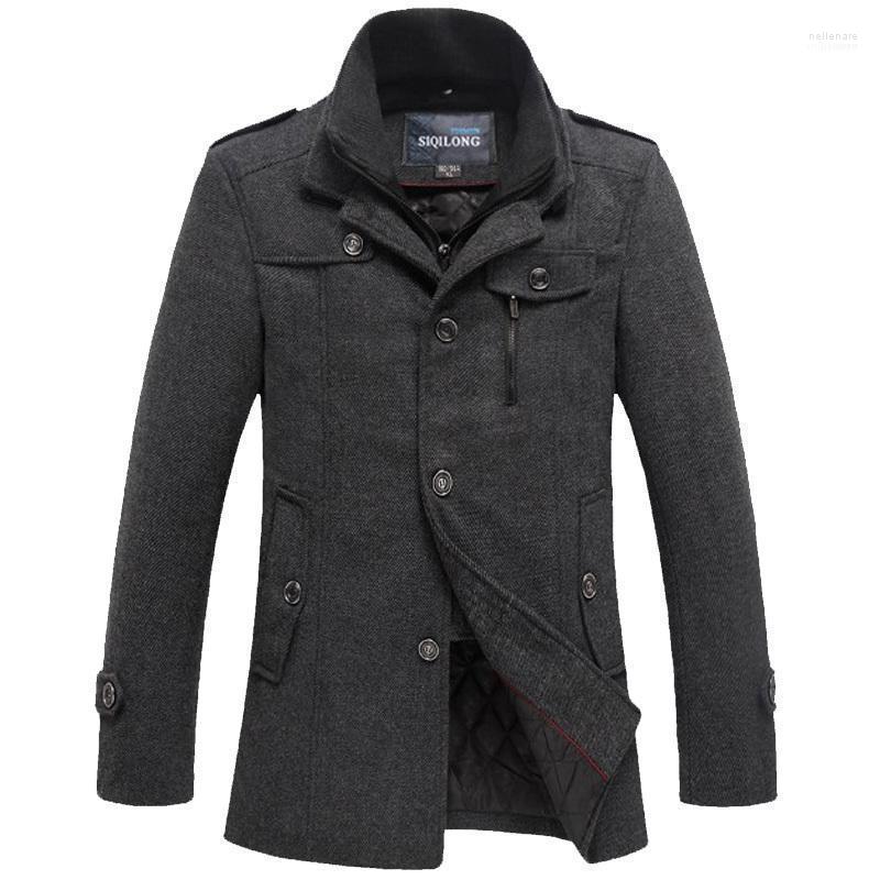 Men's Wool & Blends Fall-2022 Winter Mens Woolen Jacket Designer Coats Overcoats Thicken Single Breasted Pea Coat1 Nell22, Dark gray
Men's Wool & Blends Fall-2022 Winter Mens Woolen Jacket Designer Coats Overcoats Thicken Single Breasted Pea Coat1 Nell22, Dark gray