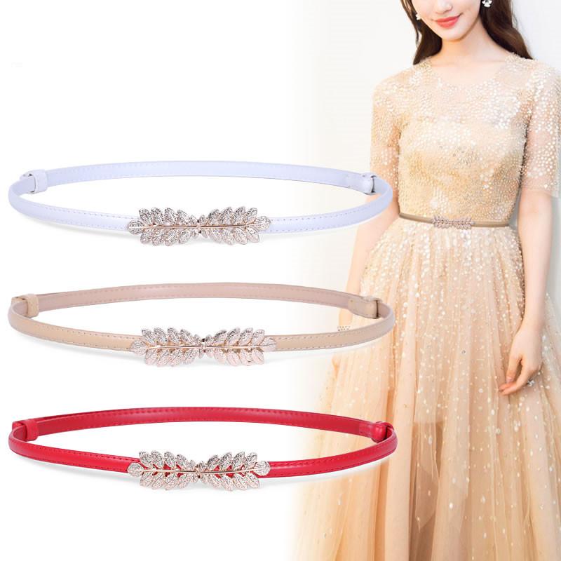 Belts Luxury Leaf Shape Adjust Real Leather For Women Wedding Dress Waist Seal Girl Skinny Metal Gold Leaves Cummerbund CeintureBelts, Black
Belts Luxury Leaf Shape Adjust Real Leather For Women Wedding Dress Waist Seal Girl Skinny Metal Gold Leaves Cummerbund CeintureBelts, Black