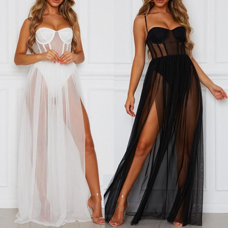 Casual Dresses Summer Women Mesh Gauze Long Dress Sexy Strappy Rompers Sundress One Piece Perspective Sleeveless Backless Bathing Beach Clot, Black
Casual Dresses Summer Women Mesh Gauze Long Dress Sexy Strappy Rompers Sundress One Piece Perspective Sleeveless Backless Bathing Beach Clot, Black