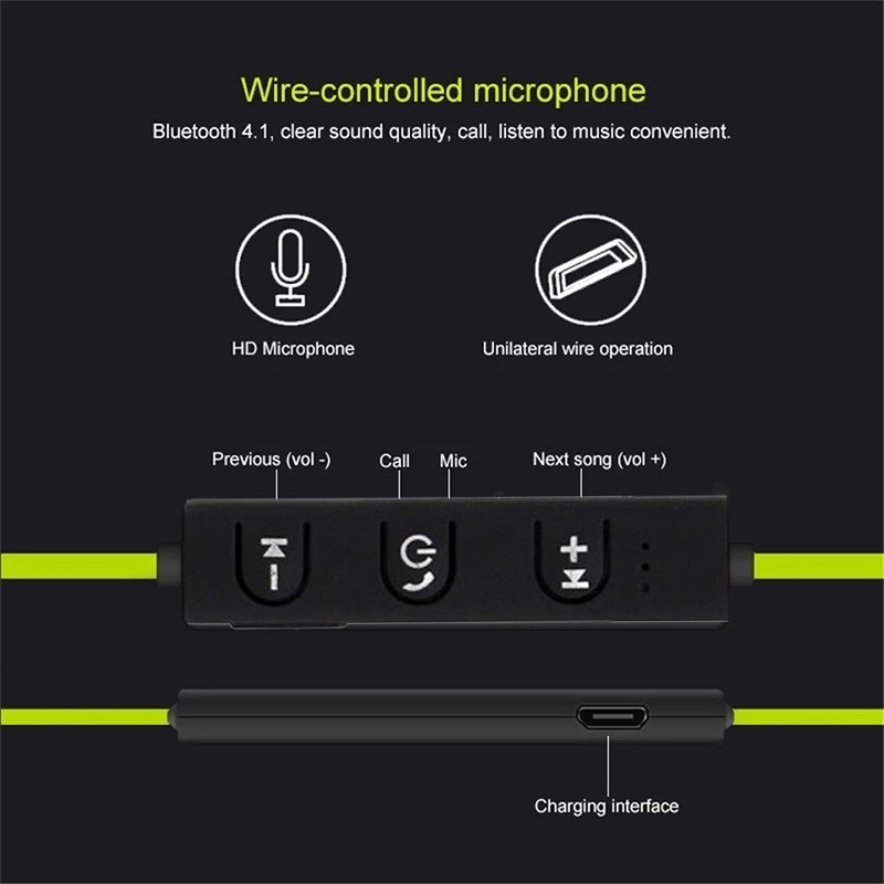 Wireless Bluetooth Earphones Earloop Headphones Fone de ouvido Music Sport Headset Gaming Handsfree For All Smart Phones 558